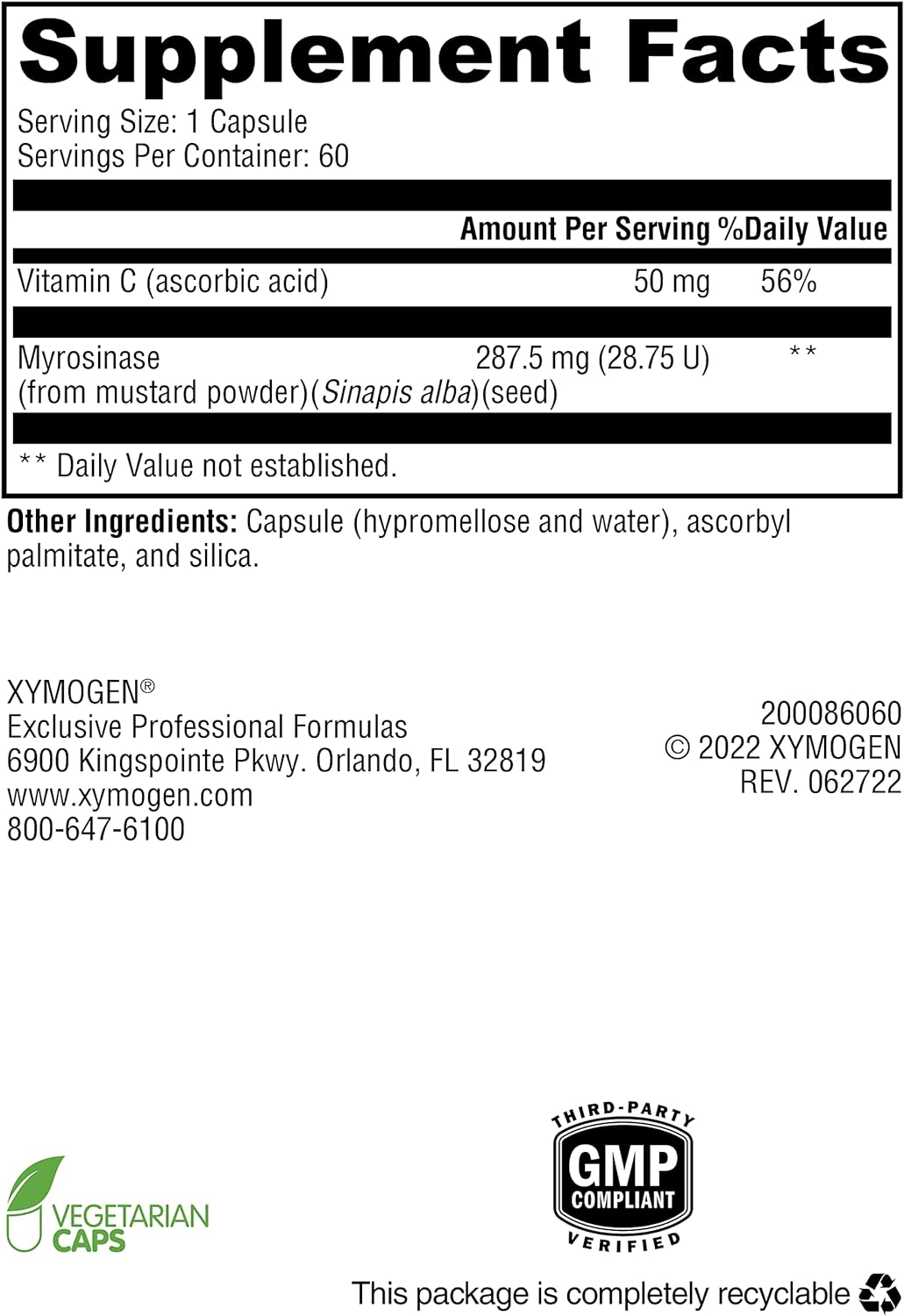 Myrosinase 60 Capsules