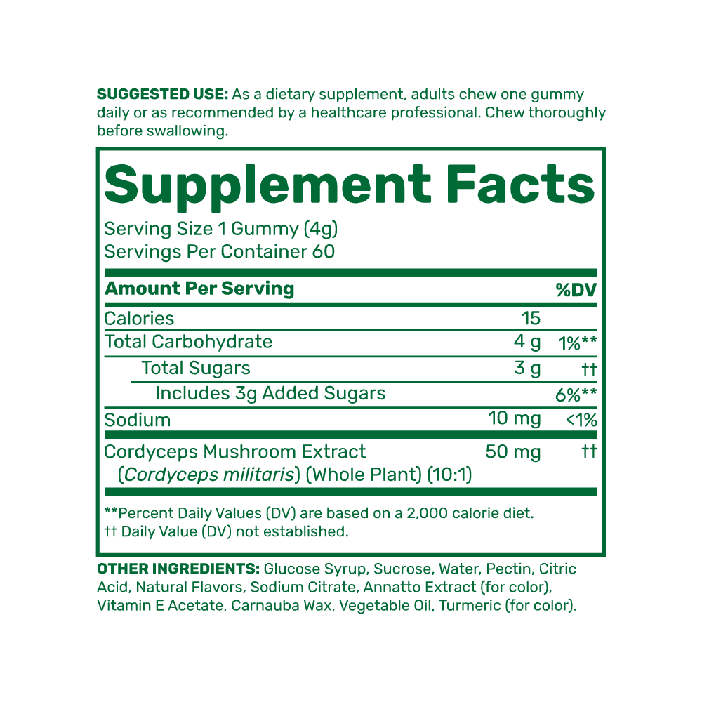 Cordyceps Mushroom Gummies