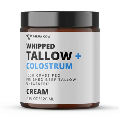 Derma Cow Whipped Tallow + Colostrum, Cream For Face and Body - 4oz