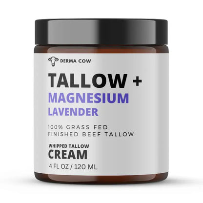 Derma Cow Whipped Tallow + Magnesium & Lavender, Cream 4oz