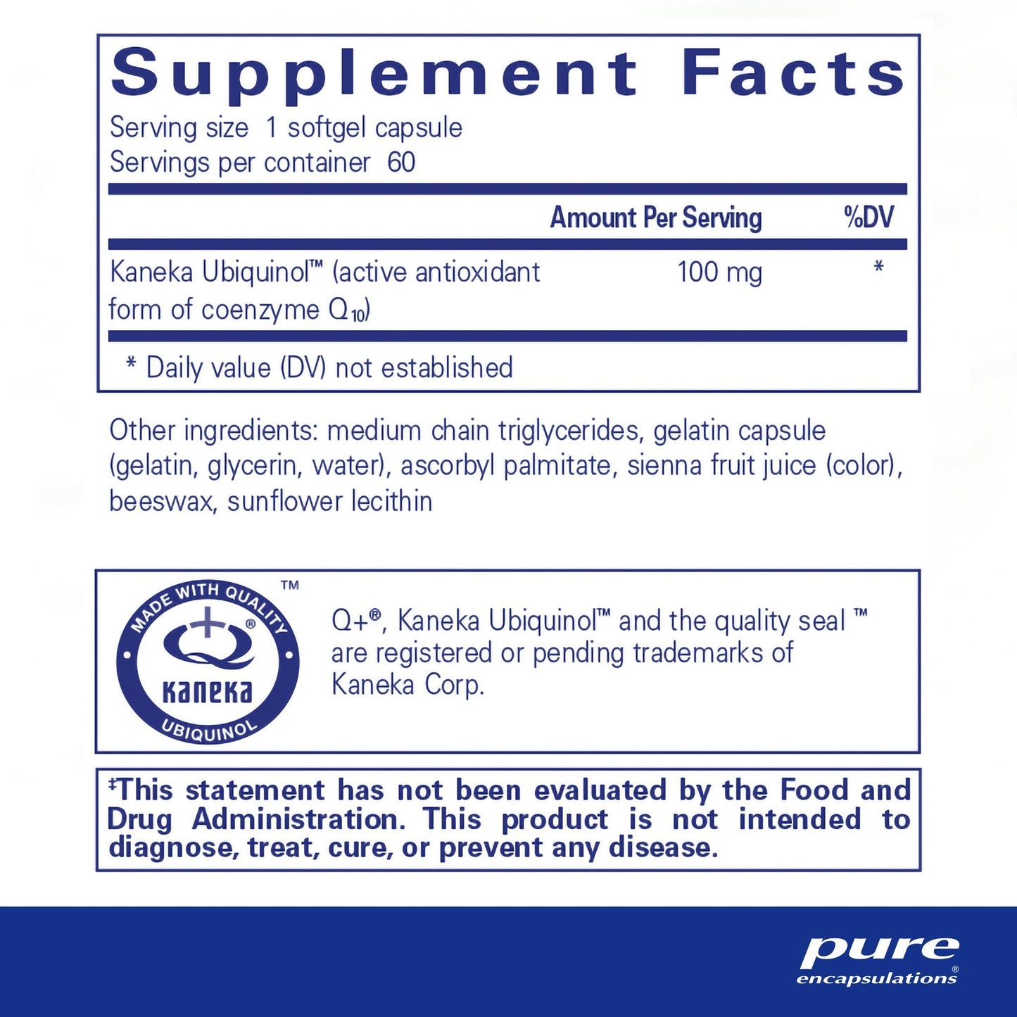 Ubiquinol QH 100 mg