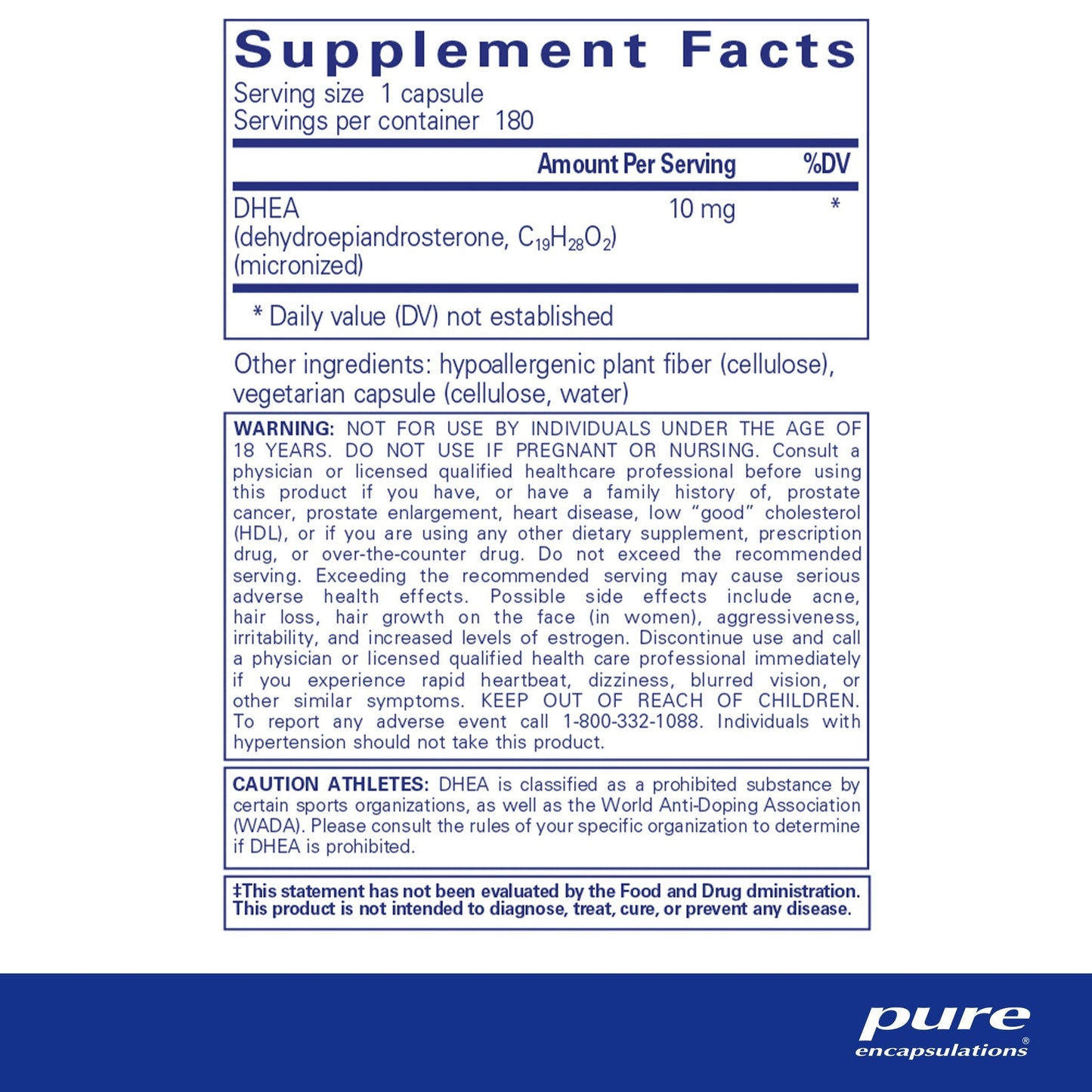 DHEA 10 mg.