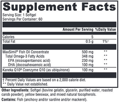 CoQmax™ Omega 100 mg 60 Softgels