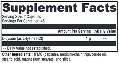 L-Lysine 90 Capsules